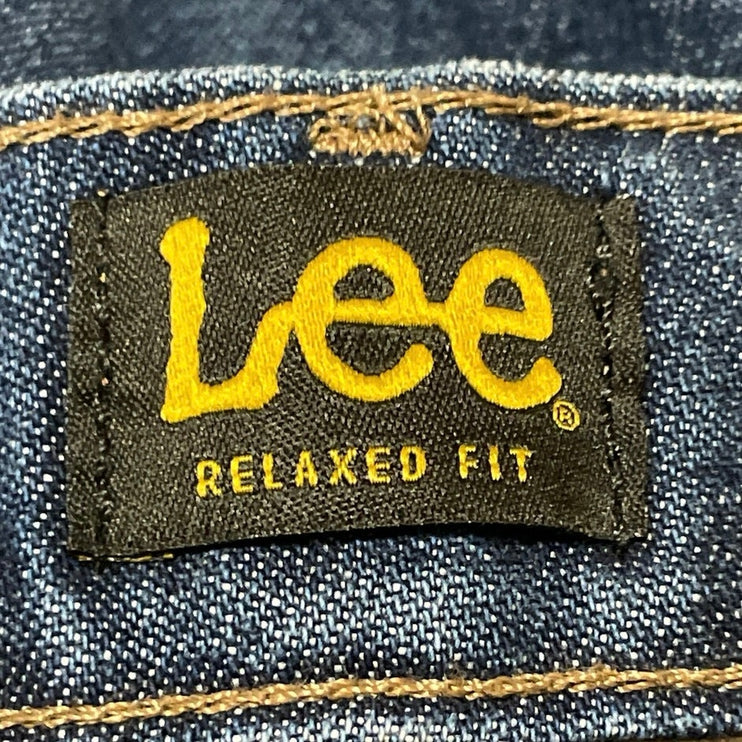 Lee Women's Blue High Waisted Relaxed Fit Straight Leg Denim Jeans Pants 34x34