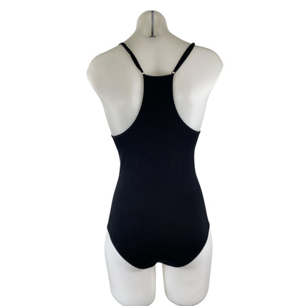 Free People Intimately Move Along Black Sleeveless One Piece Bodysuit Top Sz M/L