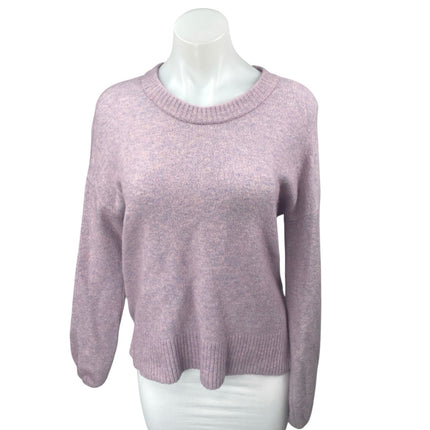Madewell Women's Purple Wool Alpaca Knit Long Sleeve Crew Neck Sweater Top Sz S
