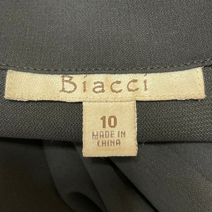 Biacci Women's Gray 3/4 Sleeves Belted Collared Midi Robe Shirt Dress Size 10
