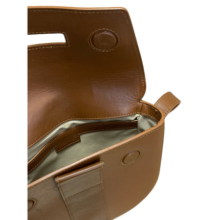 Wandler Miles Brown Leather Minimalist Rounded Shoulder Crossbody Handbag OS