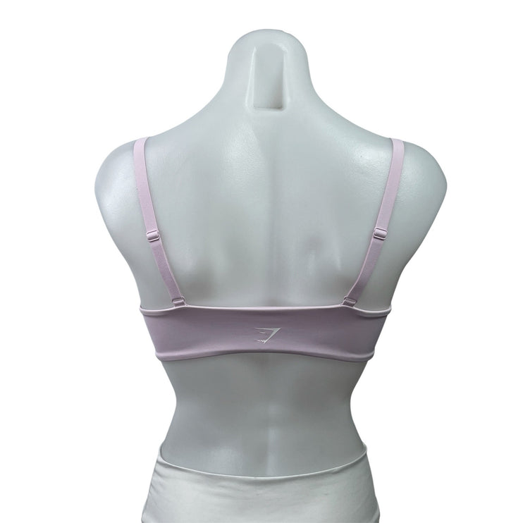 Gymshark Elevate Pink Twist Front Workout Gym Activewear Bra Bralette Crop Top S