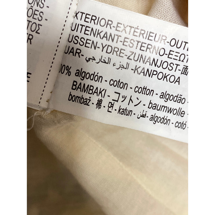 Zara Cream Ikat Print Studded Sleeveless Cami Mini Halter A-Line Dress Size M