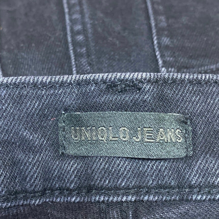 Uniqlo Women's Black High Waisted Flared Bootcut Leg Denim Jeans Pants Size 26