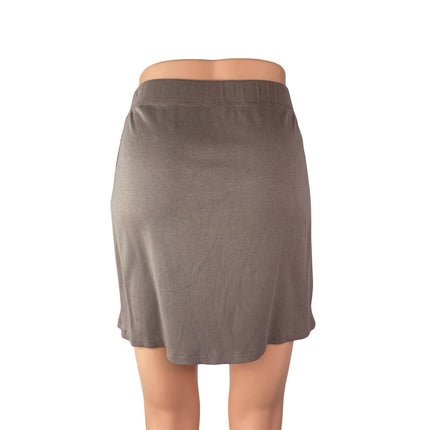 Aritzia Wilfred Free Women's Gray High Rise Office Mini Straight Pencil Skirt S