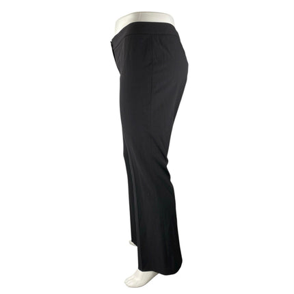 Nine West Women's Black High Waisted Straight Leg Trousers Dress Pants Size XXL