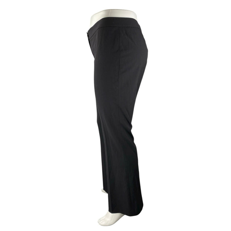 Nine West Women's Black High Waisted Straight Leg Trousers Dress Pants Size XXL