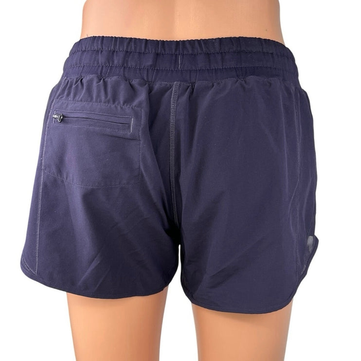 Lululemon Hotty Hot Navy Blue Elastic Waist Stretch Athletic Running Shorts 2