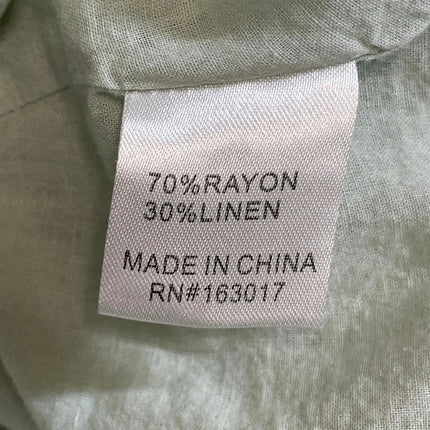 Princess Polly Empress of Love Green Linen Ruffle Mini Cami Tank A-Line Dress 12