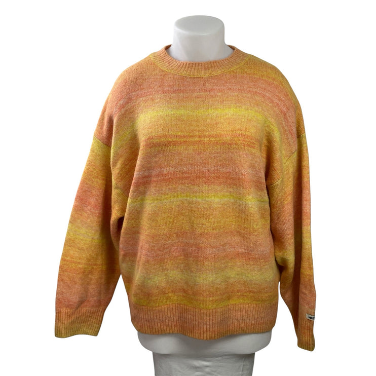 Levi's Cloud Orange Yellow Gradient Crewneck Oversized Sweatshirt Sweater Top L