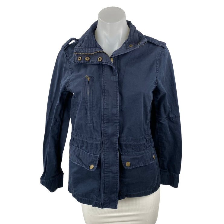 Forever 21 Women's Navy Blue Long Sleeve Full Zip Anorak Outdoor Jacket Size S