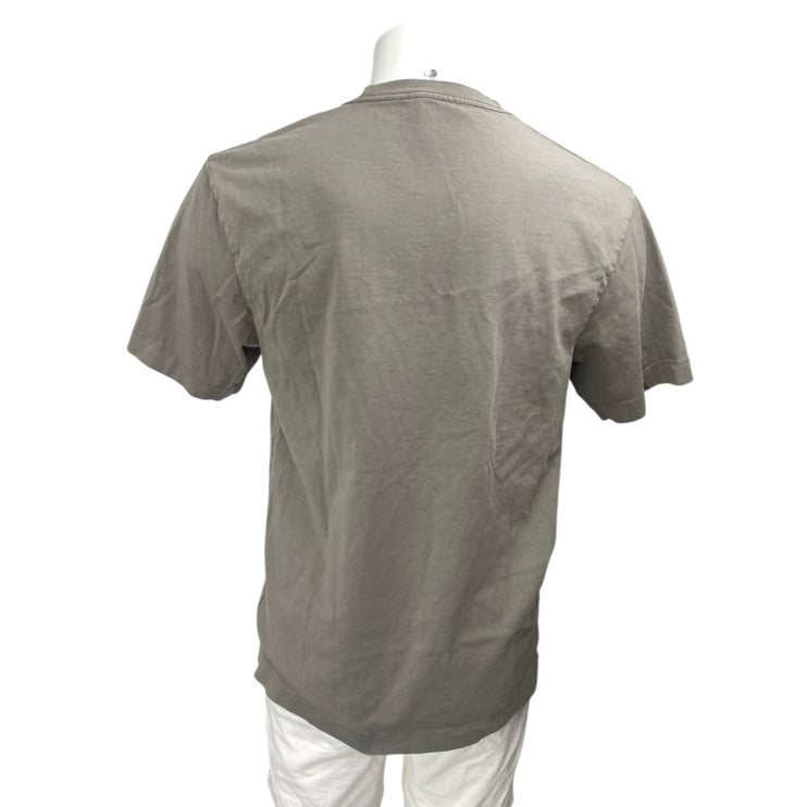 Zara Men's Gray Short Sleeve Crew Neck Slim Fit Casual Tee T-Shirt Top Size L