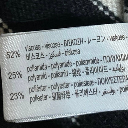 Zara Women's Black Striped Knit Long Sleeve Crew Neck Sweatshirt Sweater Top M