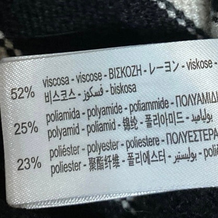 Zara Women's Black Striped Knit Long Sleeve Crew Neck Sweatshirt Sweater Top M