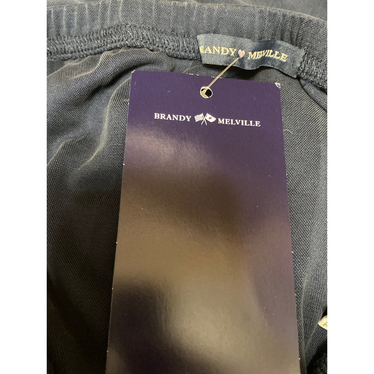 NEW Brandy Melville Women's Navy Blue High Waist Straight Midi Slip Skirt 24