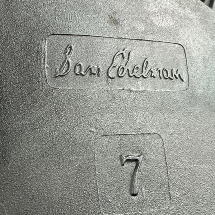 Sam Edelman Tinsley Womens Black Almond Toe Rubber Slip On Ankle Rain Boots Sz 7