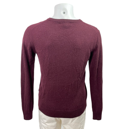 Quince Men's Red Maroon Crew Neck Knit Long Sleeve Pullover Sweater Top Size M