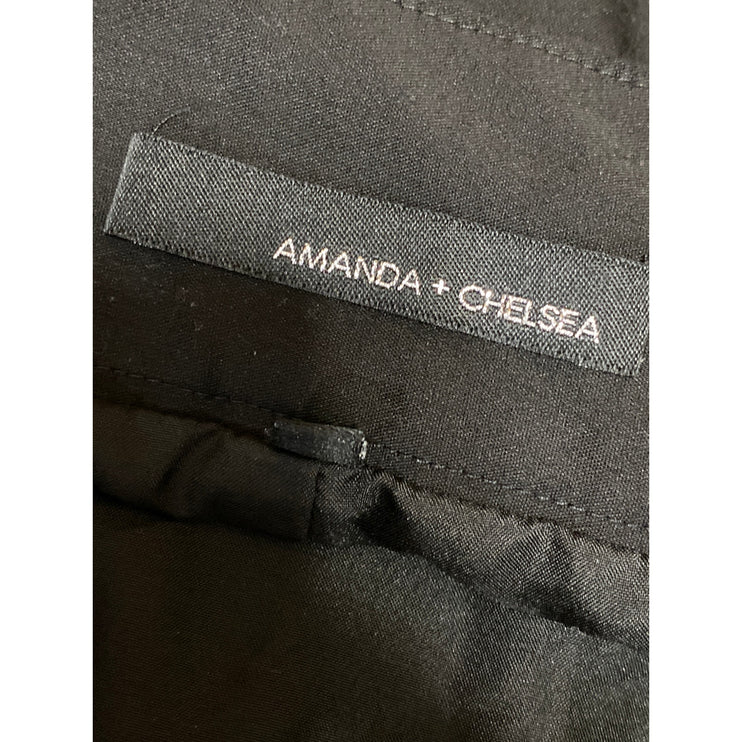 Amanda + Chelsea Women's Black High Waisted Side Zip Mini Pencil Skirt Size 16