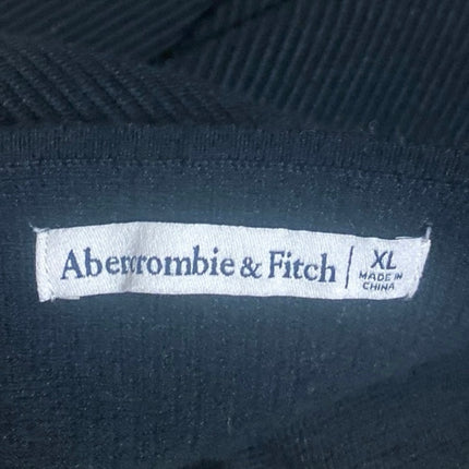 Abercrombie & Fitch Black Rib Knit Long Sleeve Square Neck Crop Sweater Top XL