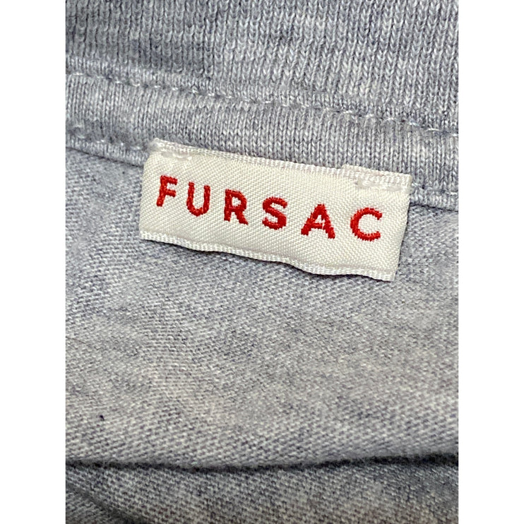 Fursac Men's Gray Heather Chest Pocket Crew Neck Short Sleeve T Shirt Tee Top L