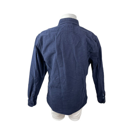 Express Men's Navy Blue Long Sleeve Chest Pocket Button Down Shirt Top Size XL