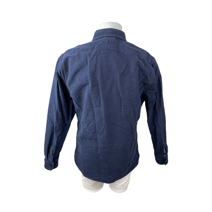 Express Men's Navy Blue Long Sleeve Chest Pocket Button Down Shirt Top Size XL