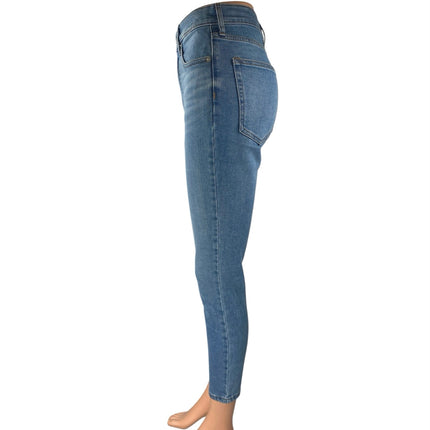 Everlane The High Rise Skinny Women's Blue Medium Wash Crop Denim Jeans Size 27