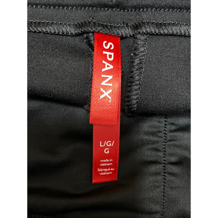 Spanx Perfect Women's Black Yoga Gym Athletic Activewear Flare Trousers Pants L