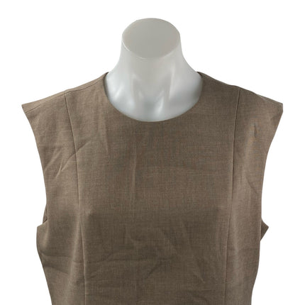 NEW Abercrombie & Fitch Women's Tan Sleeveless Pocket Tank Blouse Top Size L