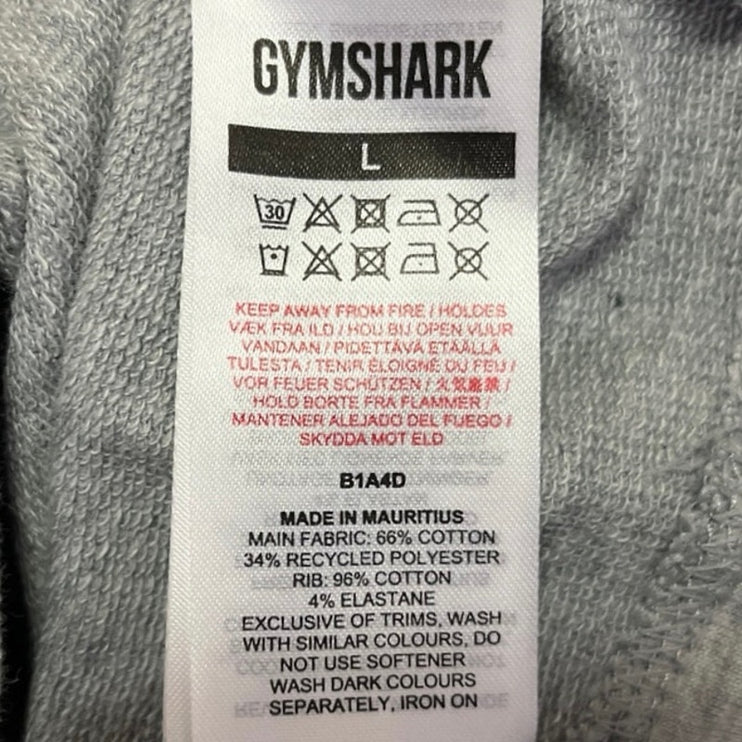 Gymshark Womens Grey Crew Neck Raglan Long Sleeve Training Cropped Sweater Top L