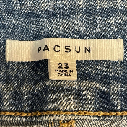 Pacsun Women's Blue Medium Wash High Waisted Pencil Mini Denim Jean Skirt 23