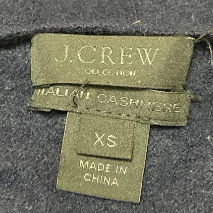 J. Crew Womens Navy Blue Long Sleeves Cashmere Knit Henley Tee T-shirt Top Sz XS