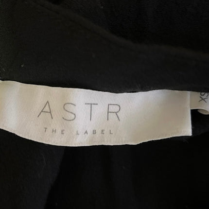 ASTR The Label Black High Waisted Tie Waist Straight Leg Trouser Pants Size XS