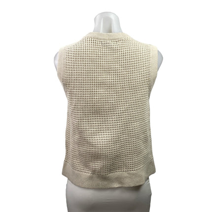 Banana Republic Women's Beige Knit Sleeveless Crew Neck Sweater Tank Top Size M