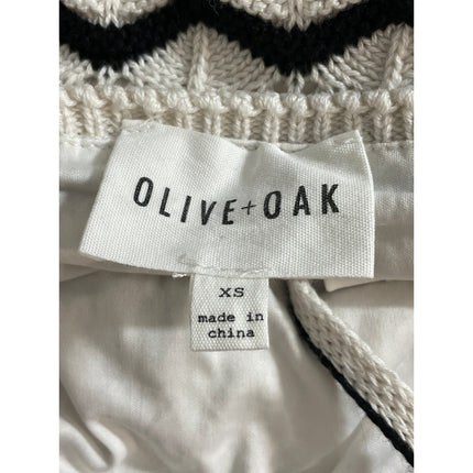 Olive + Oak White Black Crochet Knit Bustier Sleeveless Cami Crop Tank Top XS