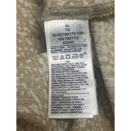 NEW Gap Beige Khaki Sleeveless Halter Keyhole Tie Back Tank Blouse Top Size XL