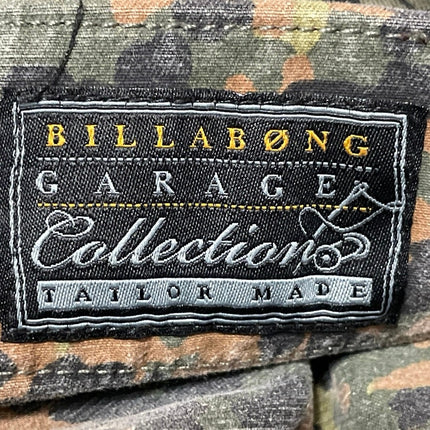 Billabong Garage Men's Green Leaf Pocket Long Sleeve Button Down Shirt Top S