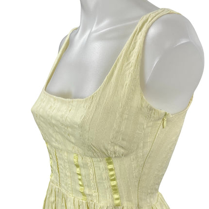Princess Polly Lorinda Square Neck Sleeveless Mini Tank Flare A-Line Dress Sz 0
