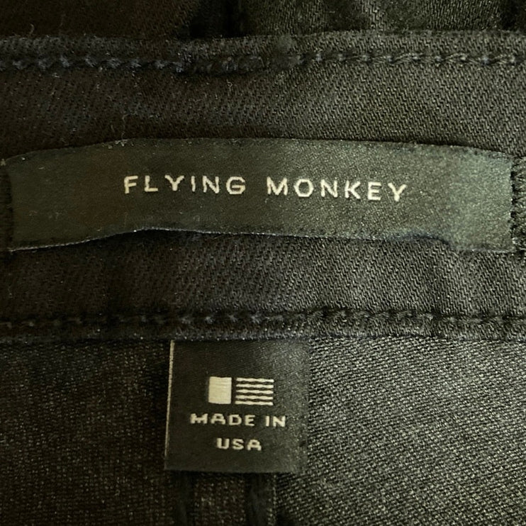 Flying Monkey Black Skinny Mid Rise Distressed Stretch Ankle Denim Jeans Pant 29