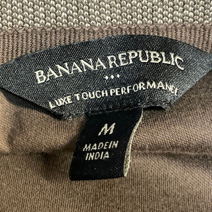 Banana Republic Luxe Touch Performance Mens Brown Short Sleeve Polo Shirt Size M