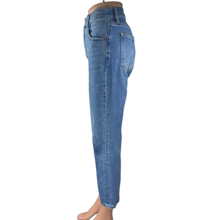 Abercrombie & Fitch Blue Ankle Straight Ultra High Rise Denim Jeans Pants Sz 27