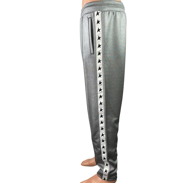 Star Golden Goose Men's Gray Mid Rise Pleated Lounge Jogger Sweat Pants Size XL