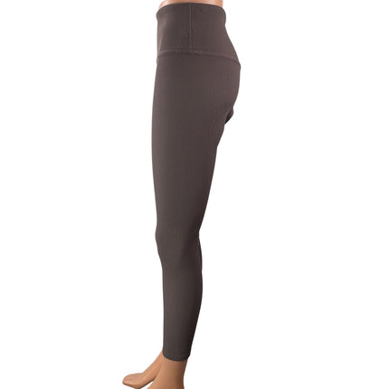 Beyond Yoga Women's Brown High Waisted Ribbed Knit Athletic Legging Pants Sz L/G