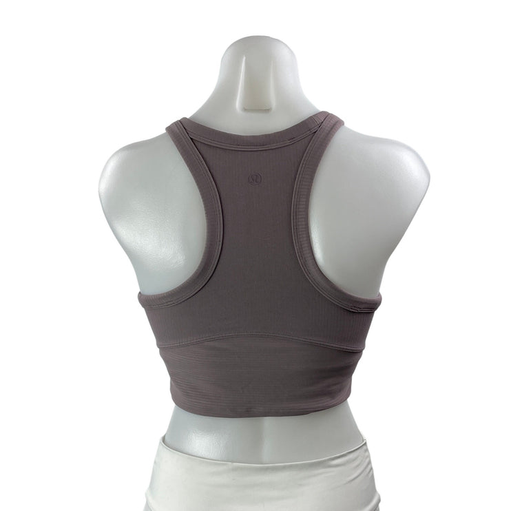 Lululemon Women's Purple Racerback Workout Yoga Tank Athletic Crop Top Size S