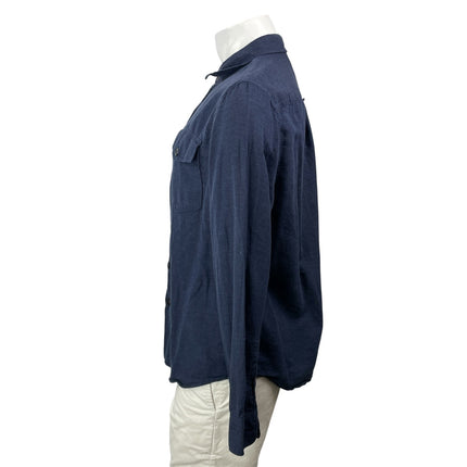 Todd Snyder Men's Navy Blue Long Sleeves Collared Casual Button Down Shirt Top M