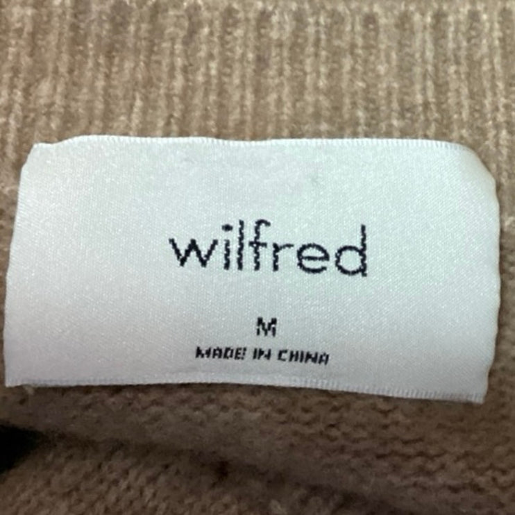 Aritzia Wilfred Brown V Neck Pocket Button Down Cardigan Sweater Top Size M