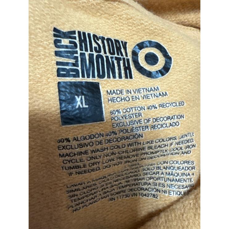 Black History Month Bold, Black, and Bougie Yellow Crop Hooded Sweatshirt Top XL