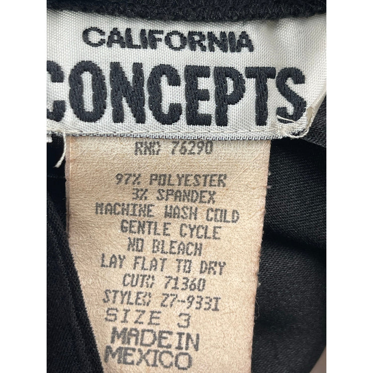 California Concepts Black Sleeveless Square Neck Cami Mini Shift Tank Dress Sz 3