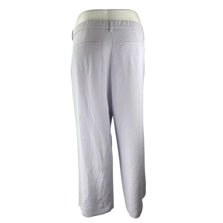 NEW Abercrombie & Fitch Lilac Purple High Rise Wide Leg Trousers Pants Size 36
