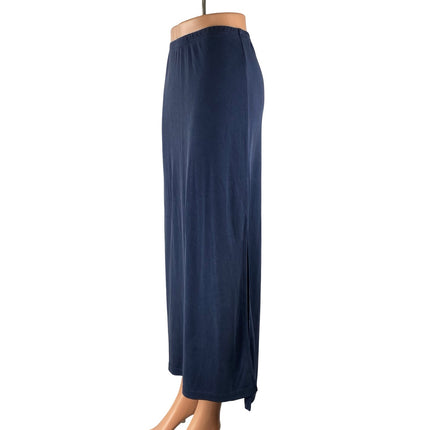 NEW Brandy Melville Women's Navy Blue High Waist Straight Midi Slip Skirt 24